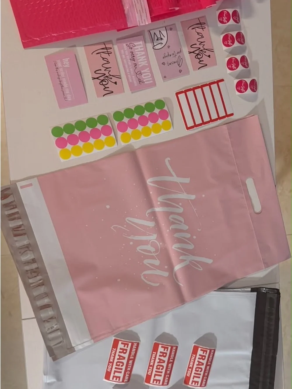 Pink Thank You Party Supply Bag Pack - Home Party Supplies